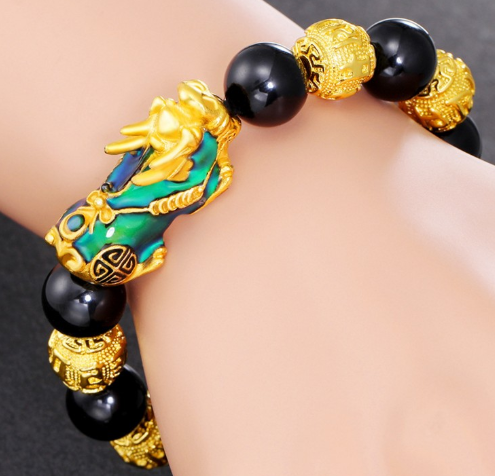 New Arrival change color pixiu bracelets Sand gold bracelet for Men - My Store
