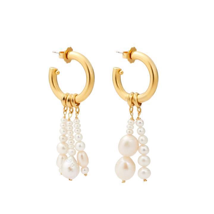Female Asymmetric Freshwater Pearl Earrings Detachable Earring - My Store