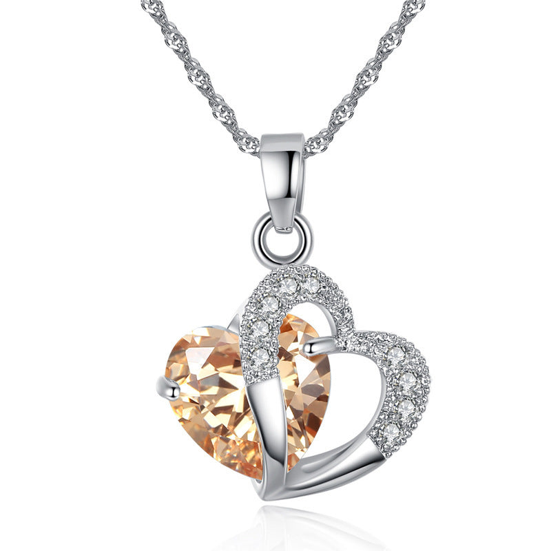 Platinum-plated Beautiful Heart Necklace For Women - My Store