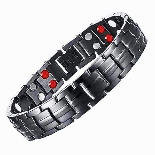 Black Bracelet Men Hand Chain Energy Health Germanium Magnetic Bracelet Men Stainless Steel Bracelets For Women Men - My Store