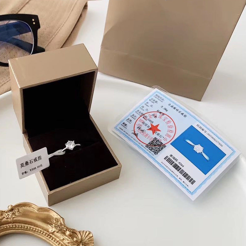 Faux Moissanite Ring 1 Carat Ladies - My Store