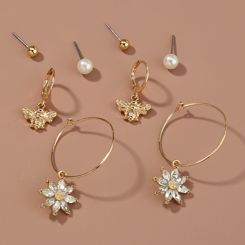 Earring Set, Pearl Studs, Butterfly Short Earrings, Earrings - My Store