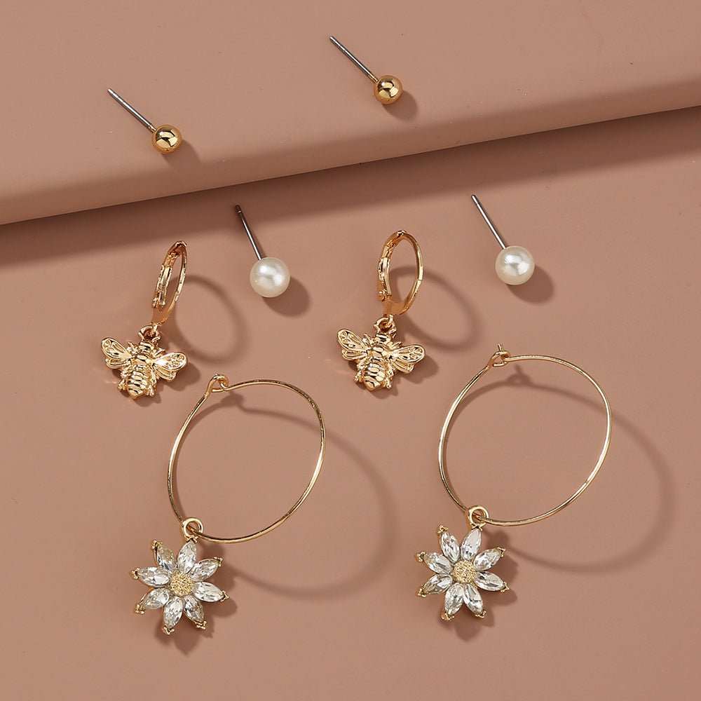 Earring Set, Pearl Studs, Butterfly Short Earrings, Earrings - My Store