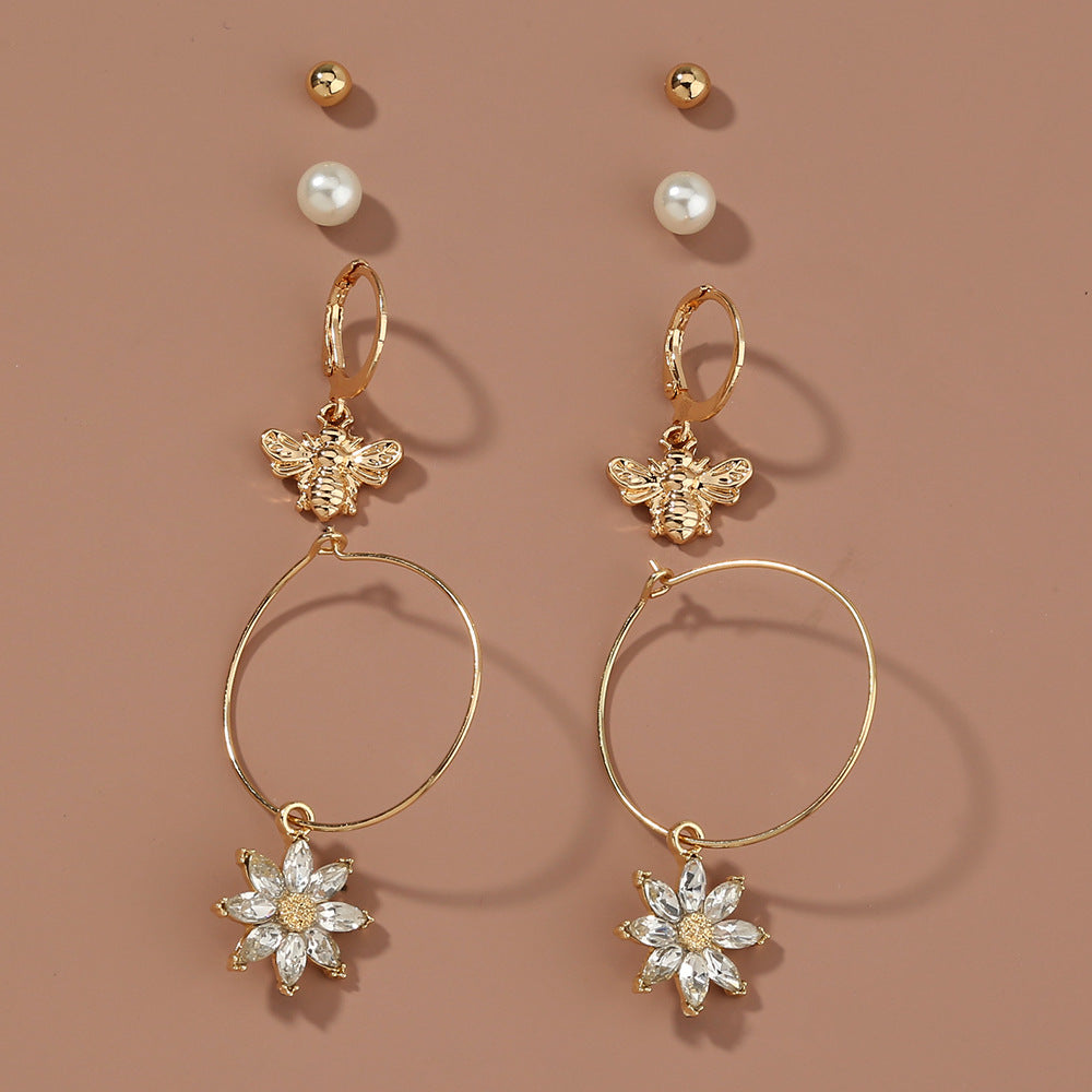 Earring Set, Pearl Studs, Butterfly Short Earrings, Earrings - My Store