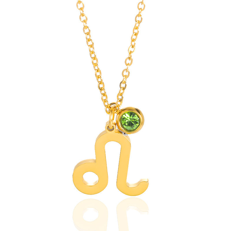Zodiac Necklace Birthday Stone Necklace is a unique and personalized accessory that combines astrology and gemology. It features a pendant that represents a zodiac sign and includes a birthstone that corresponds to the individual's birth month.