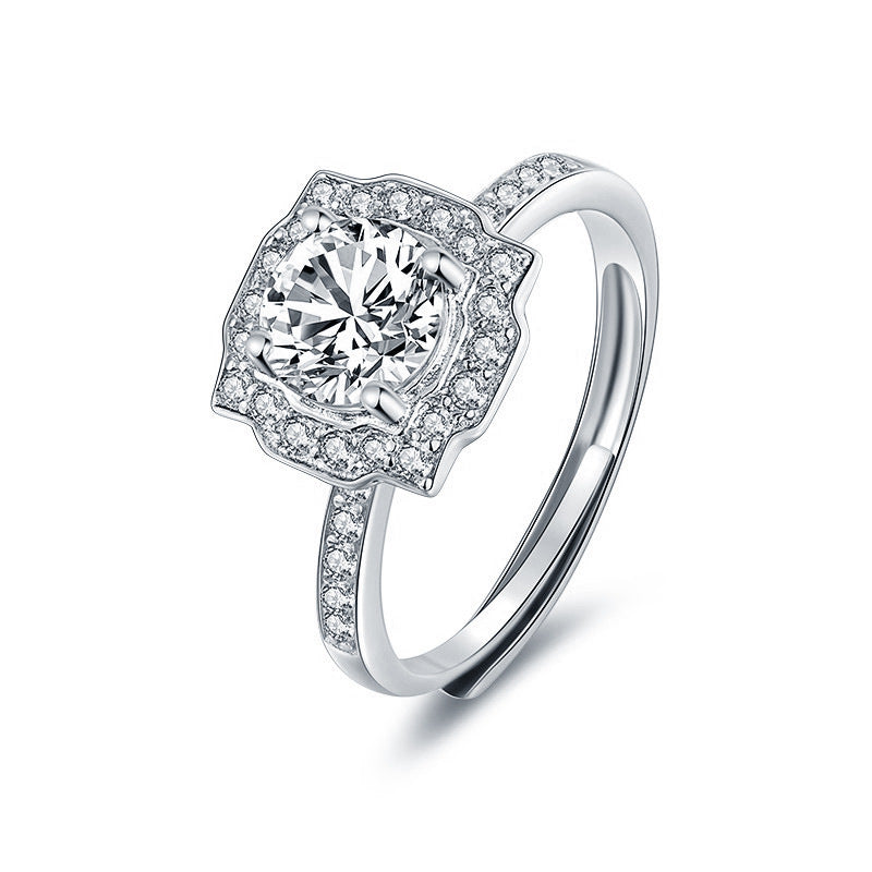 Women's 925 Silver 1 Carat Moissanite Ring - My Store