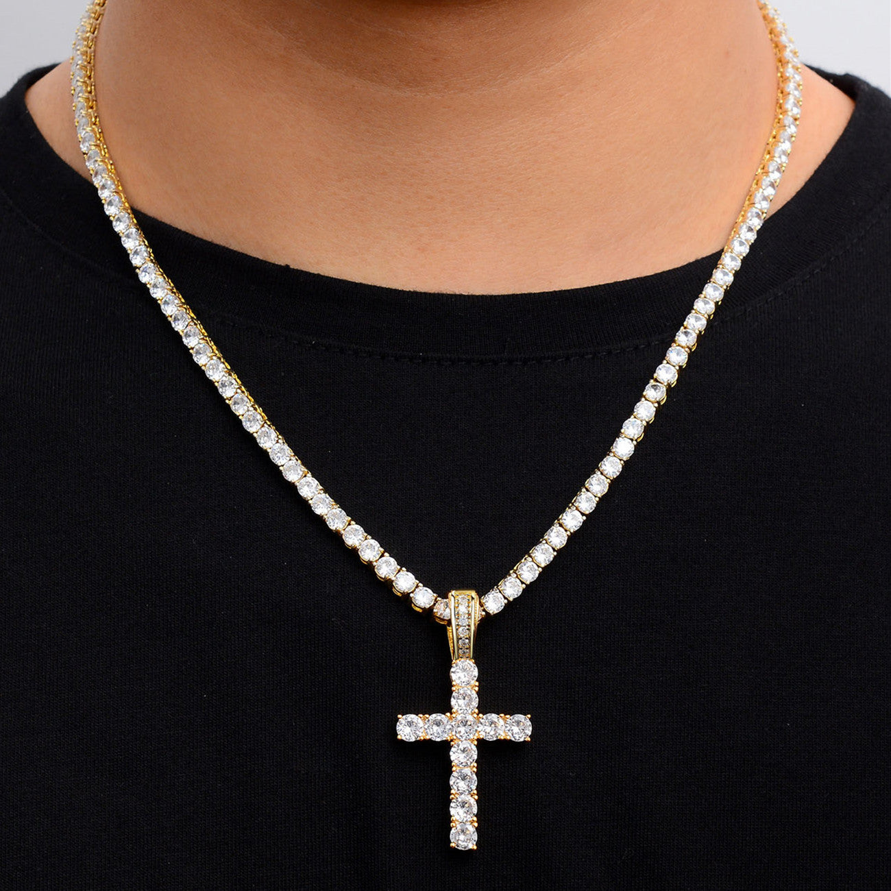 Zircon Cross Necklace