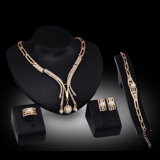 Personalized Fashion Jewelry Set Alloy Necklace Four-piece Set - My Store