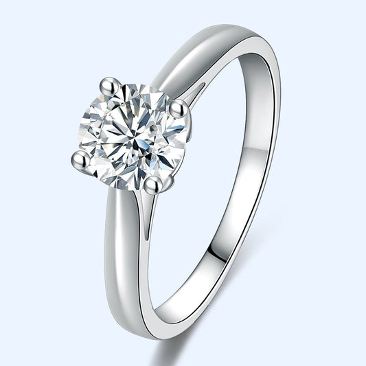 Moissanite Ring Fashion Four Claw Bare Body - My Store