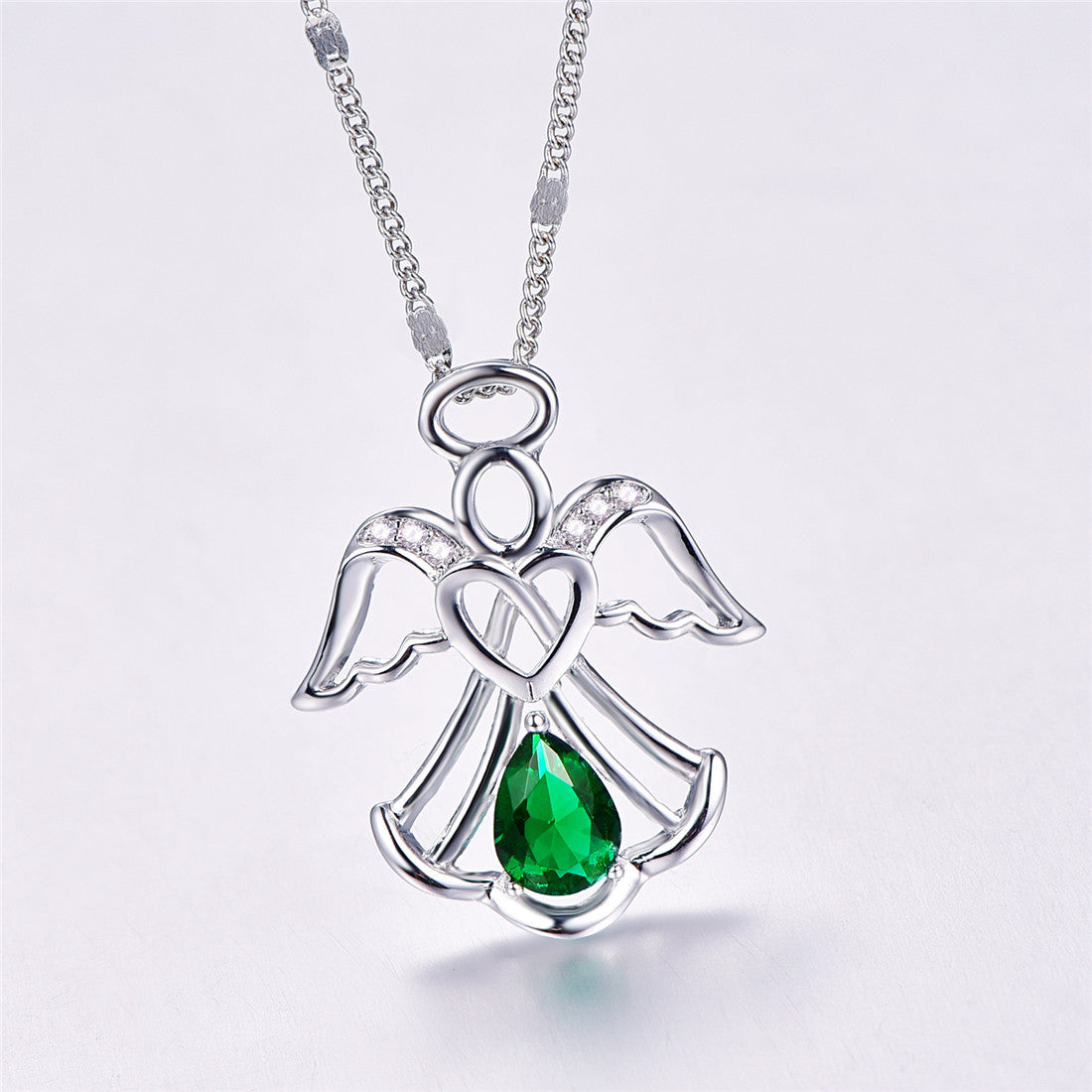 Angel Wings Gemstone Diamond Necklace For Women - My Store