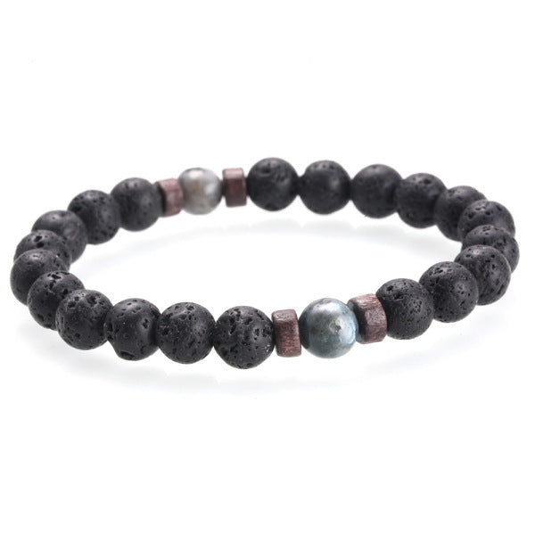 Accessories Men's Bracelets Natural Moonstone Beads Tibetan Buddha Bracelet Lava Stone Diffuser Bracelet - My Store