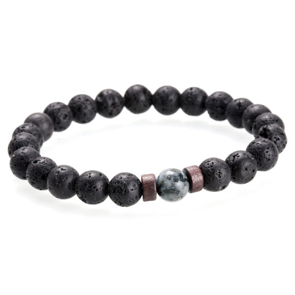 Accessories Men's Bracelets Natural Moonstone Beads Tibetan Buddha Bracelet Lava Stone Diffuser Bracelet - My Store