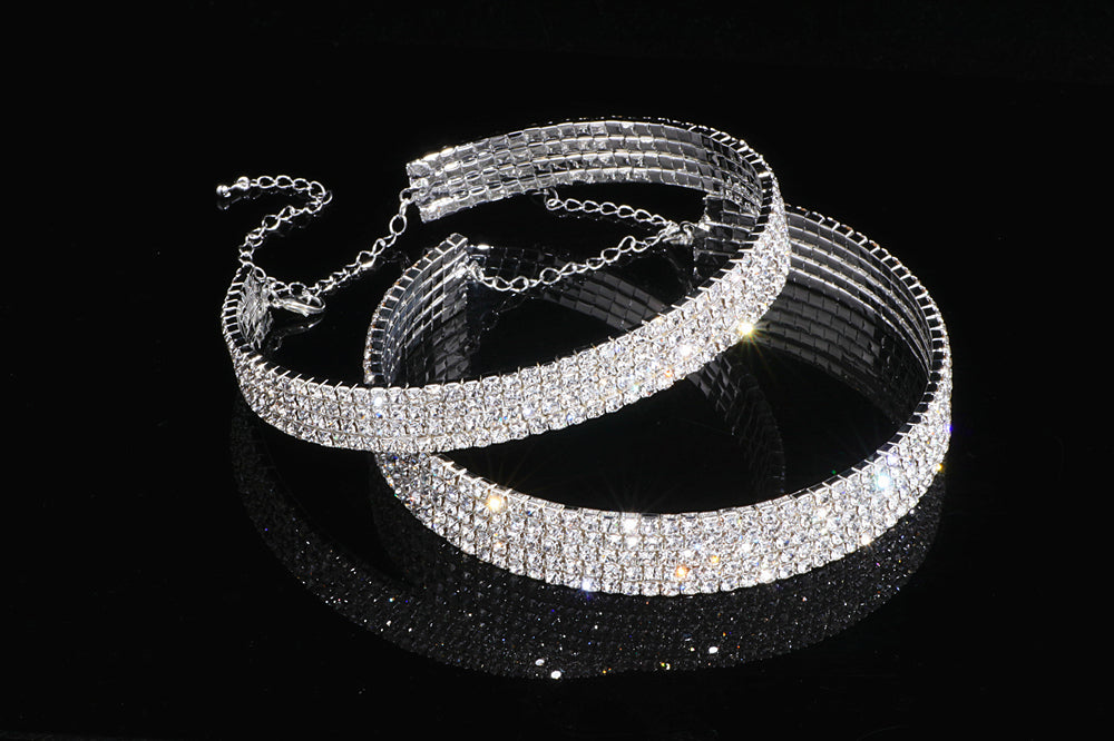 Fashion Choker Necklace Jewelry Full Of Diamonds - My Store