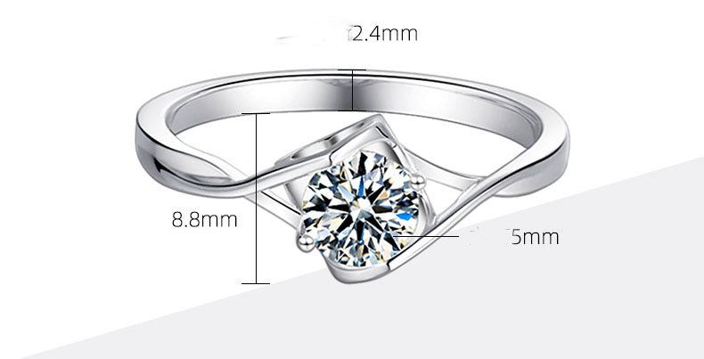 Fashionable Simple 0.5 Carat Moissanite Ring - My Store