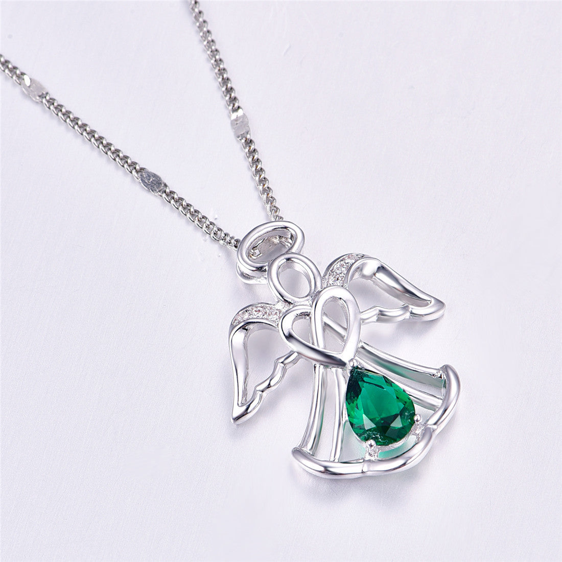 Angel Wings Gemstone Diamond Necklace For Women - My Store