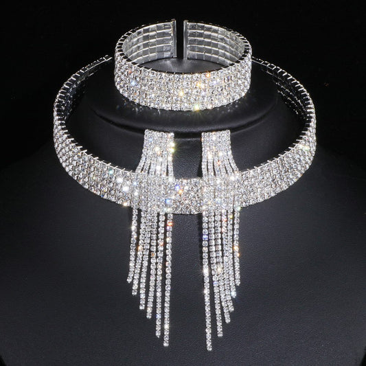 Fashion Choker Necklace Jewelry Full Of Diamonds - My Store