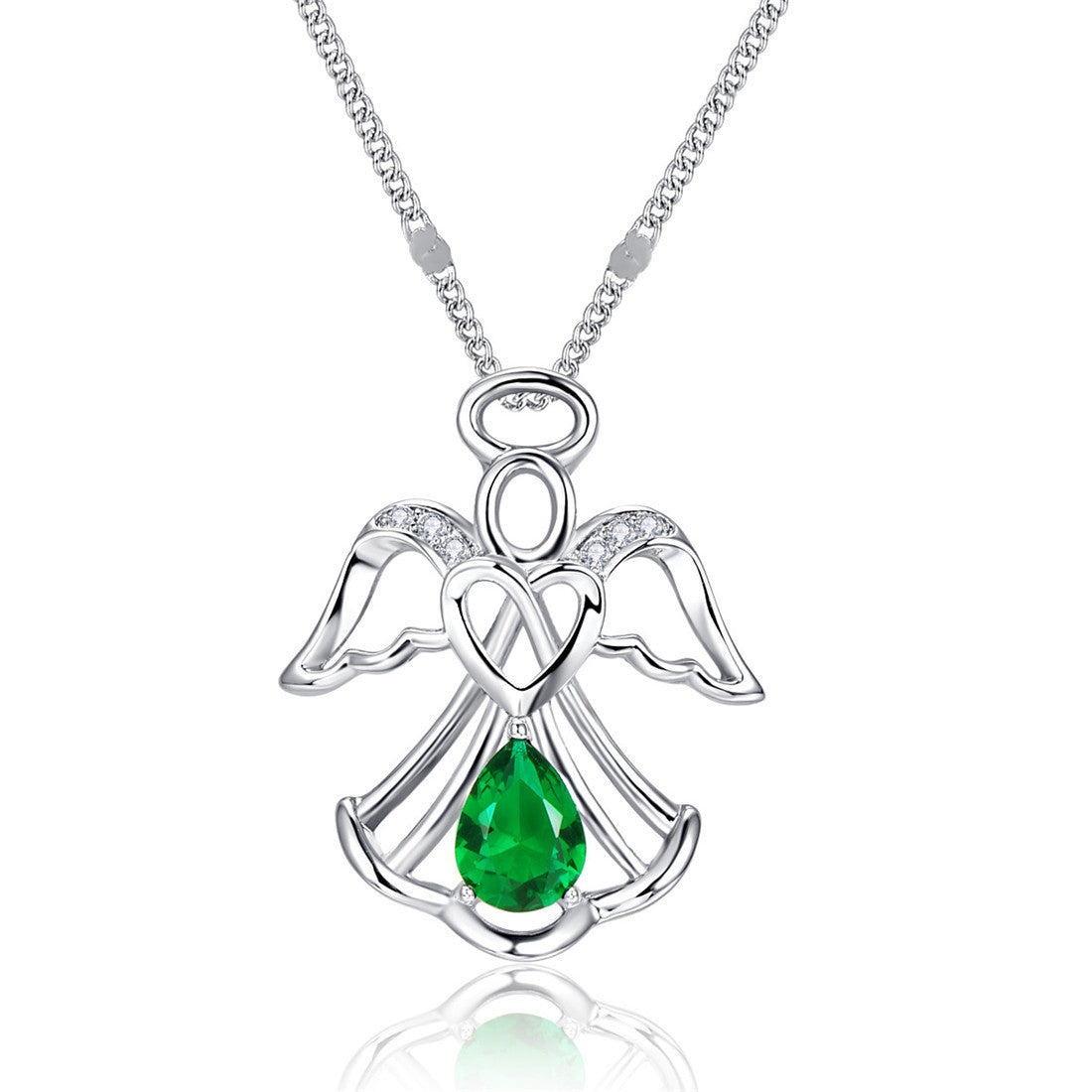 Angel Wings Gemstone Diamond Necklace For Women - My Store