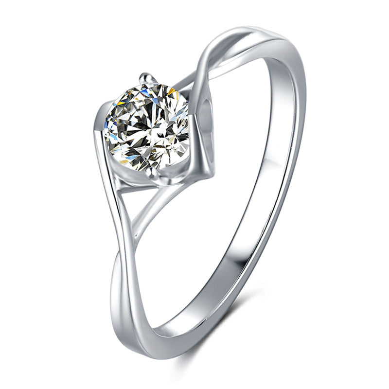 Fashionable Simple 0.5 Carat Moissanite Ring - My Store