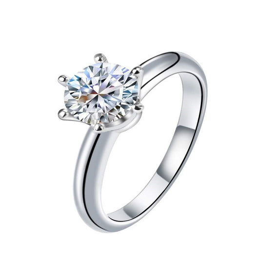 Faux Moissanite Ring 1 Carat Ladies - My Store