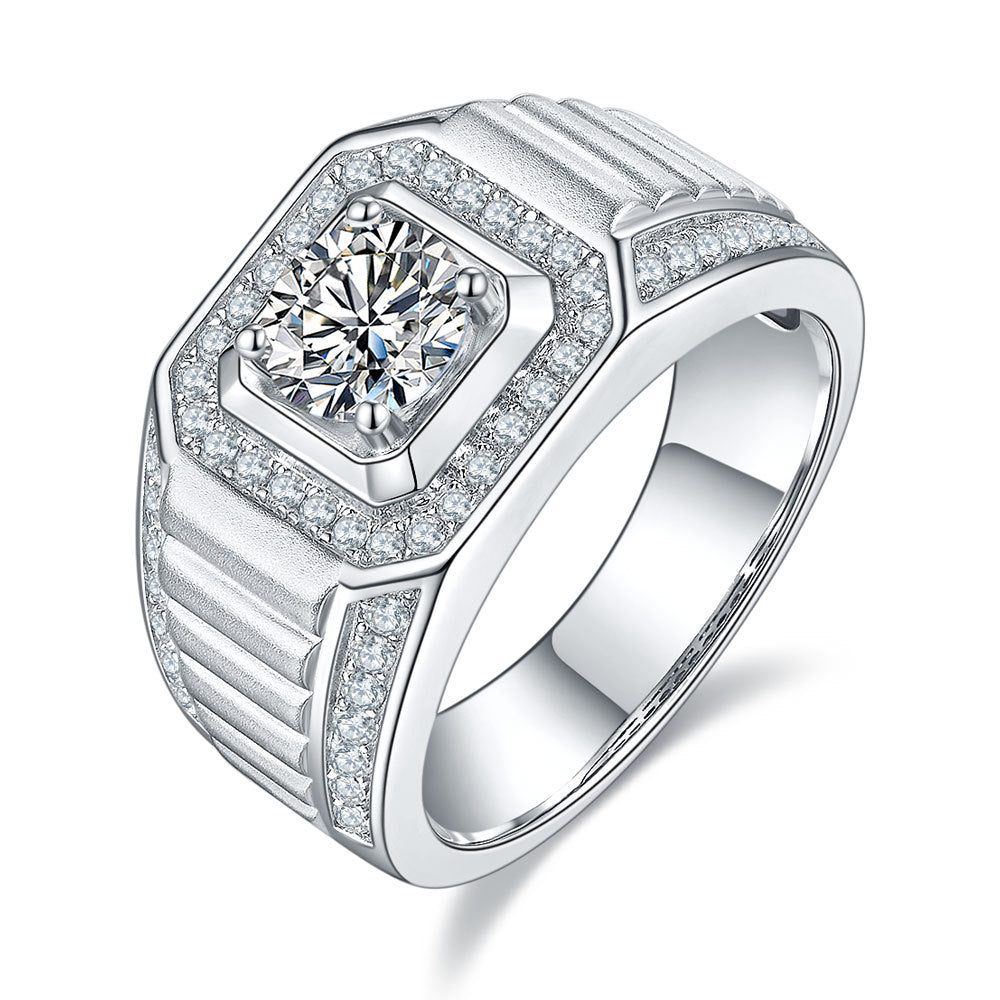 Moissanite One Carat 925 Silver Ring - My Store
