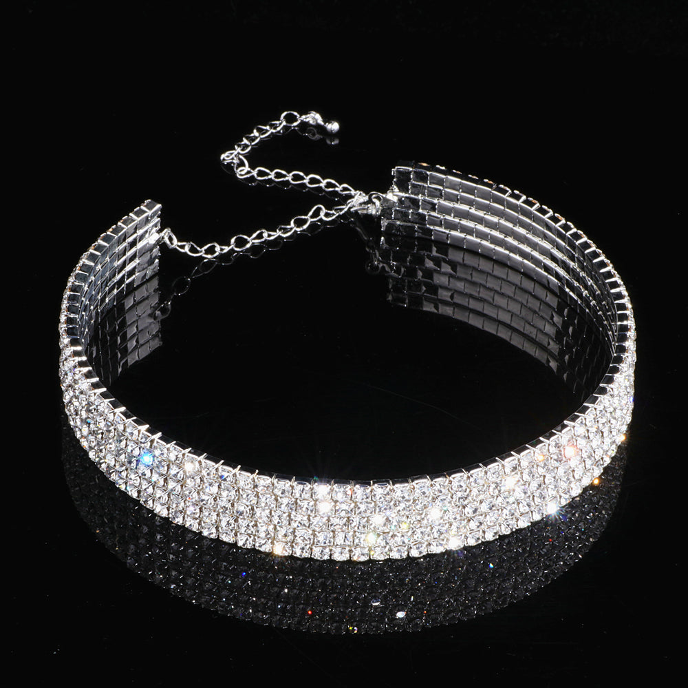 Fashion Choker Necklace Jewelry Full Of Diamonds - My Store